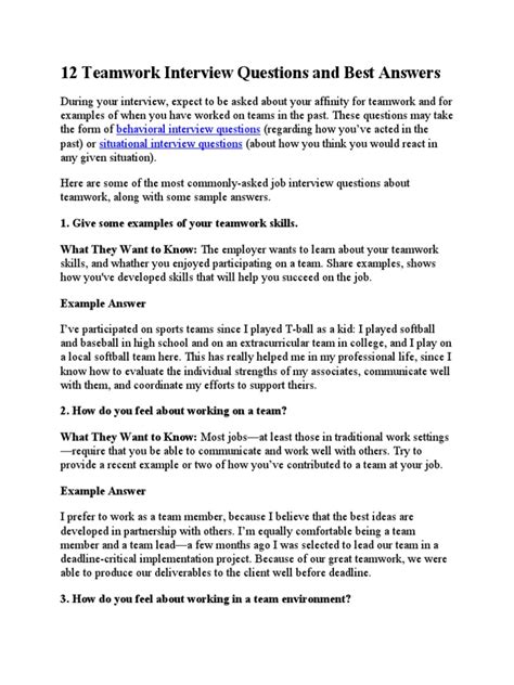 Image result for Working Together Example Question