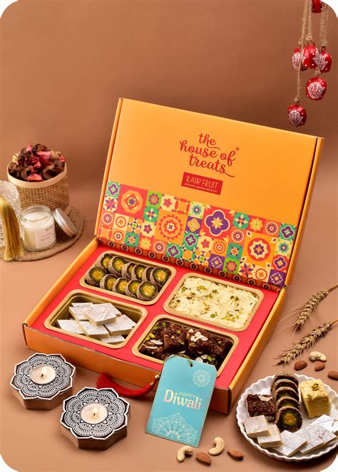 Diwali Sweets Gift Pack contains: SoanPapdi, Kaju Katli, Dodha barfi ...