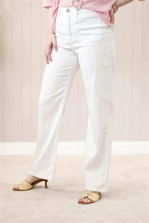 Roselle Front Pocket Jeans White – Goose Island