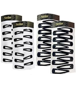 Swiss Hair Accessories Tic Tac Hair Clip | 3 cm Pack of 24 | 5 cm Pack ...