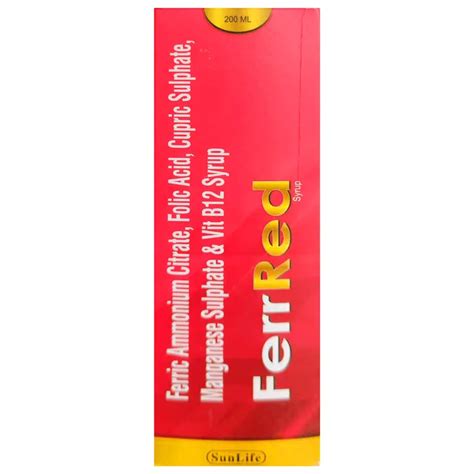 Buy Ferr Red Syrup 200 ml online | Uses, Side Effects, Price and ...