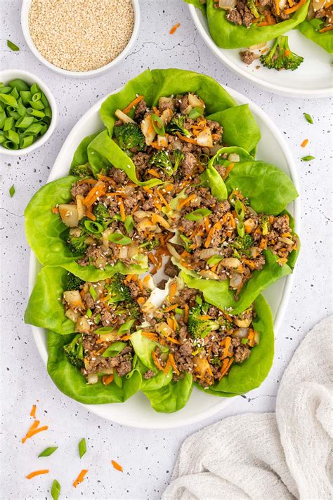 Ground Beef Lettuce Wraps | The Clean Eating Couple