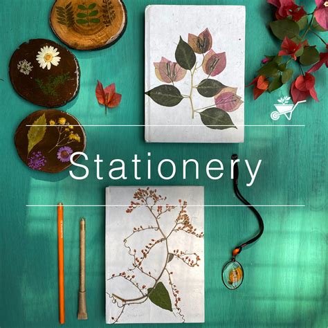 Real Dried Flower Stationery | Unique Desk Decor - MyBageecha