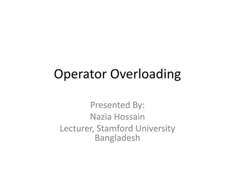 Image result for Operator Overloading in Visual Presentation
