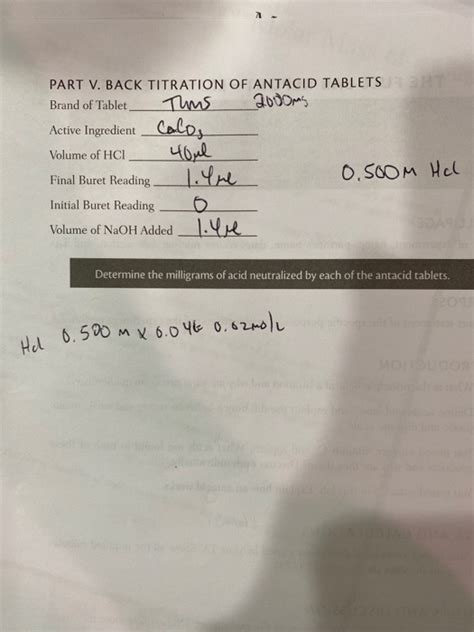 Image result for Antacid Back Titrations Explained