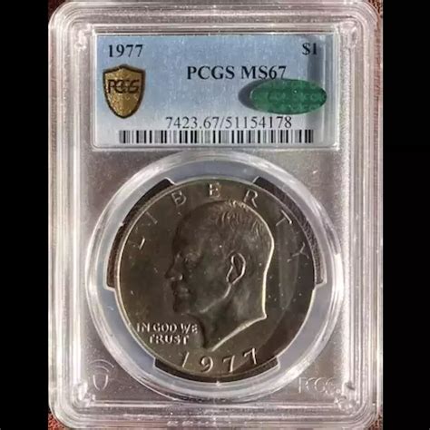 1977 Dollar Eisenhower Nickel - Copper PCGS MS-67 CAC - JMS Coins