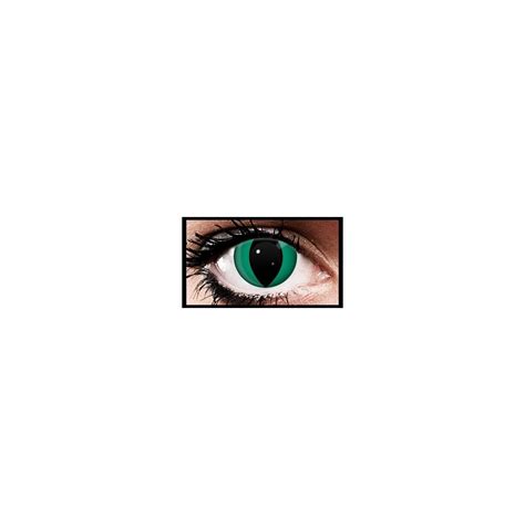 Green Cat Feline Crazy Coloured Contact Lenses (90 Day Lenses ...