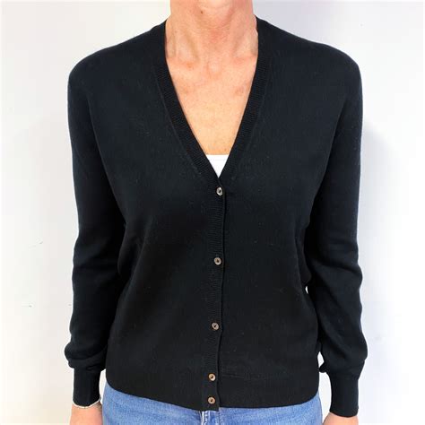 Black Cashmere Cardigan Medium – NEARLY NEW CASHMERE CO.