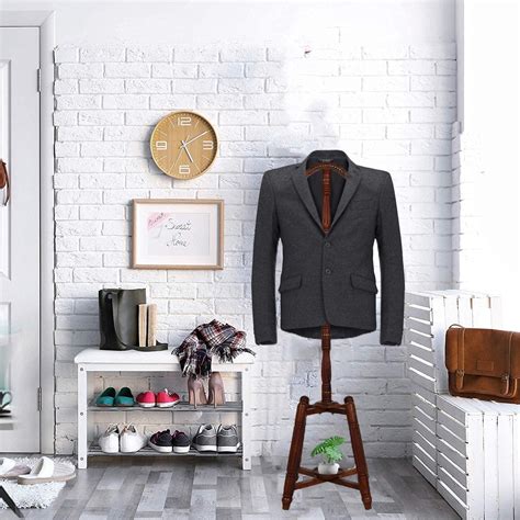 LEOPAX Pakka Sheesham Wooden Coat Stand, Pedestal Style Coat Rack Stand ...