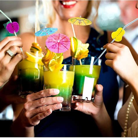 50PCS Drink Parasols For Cocktail Tropical Drinks ... – Grandado