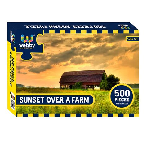 Buy Webby Sunset Over A Farm Jigsaw Puzzle, 500 Pieces Online at Low ...