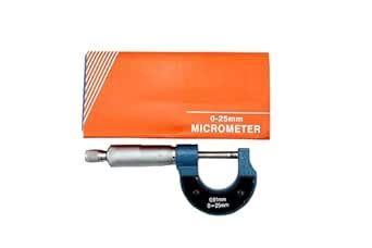 R-TEK Outside Manual Micrometer, Baked-Enamel Finish, 0-25mm Range, 0 ...