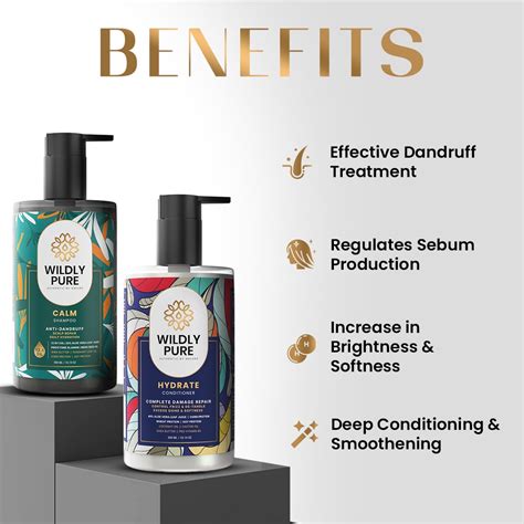 Dandruff Control Shampoo and Conditioner Combo with Nasturtium and Bio ...