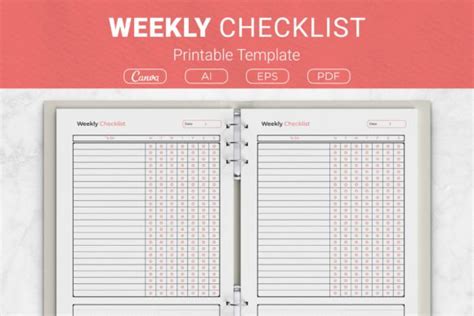 Free Printable Weekly Checklist 的图像结果
