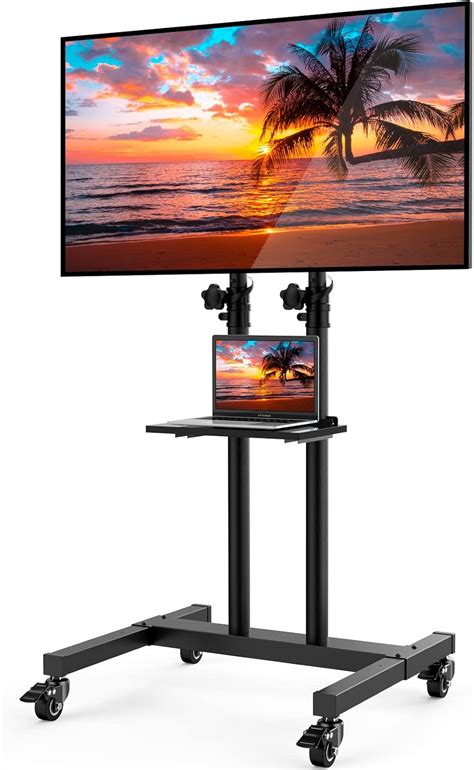 Buy Mobile TV Stand with Wheels for 32 to 75 Inch Flat/Curved Panel ...
