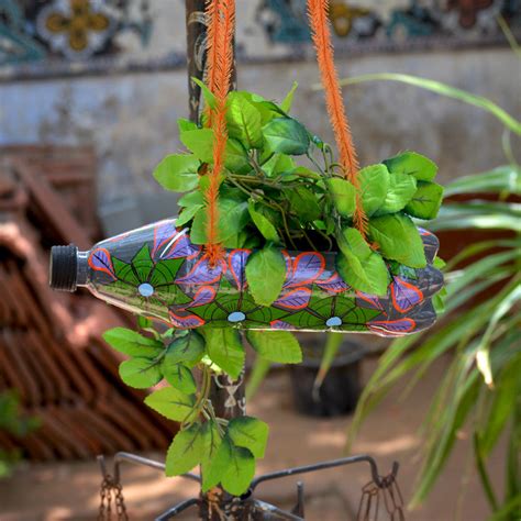 Hand-Painted Flower Theme Horizontal Pot