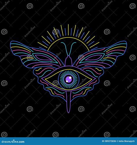 All Seeing Eye and Butterfly Stock Vector - Illustration of masonic ...
