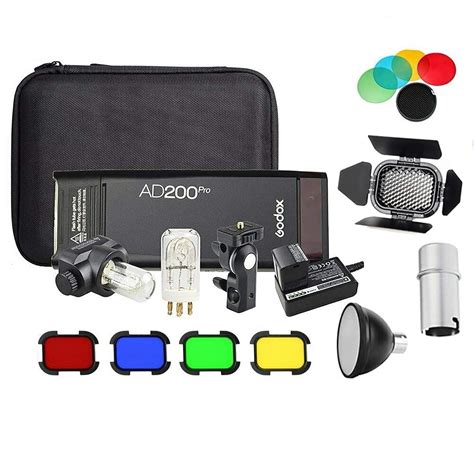 Buy Godox AD200 Pro Kit AD200Pro 200Ws 2.4G Flash Strobe, 1/8000 HSS ...