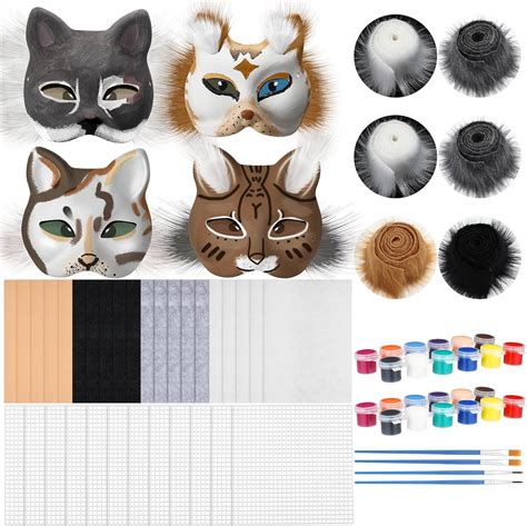 Hahafelt Therian Mask Kit DIY Therian Gear 40 Kit Faux Fur India | Ubuy