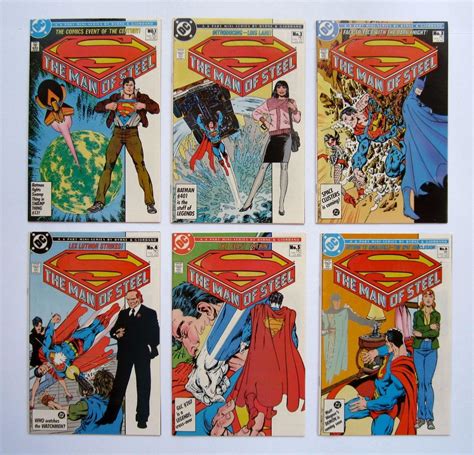 John Byrne Superman Reboot Adventures 423-428, Man Of Steel 1-6, Action ...