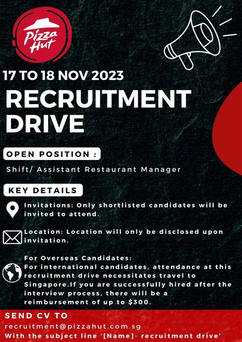 Vacancy In Pizza Hut