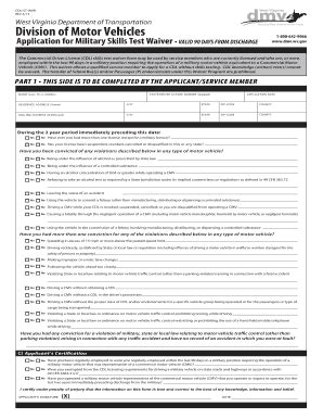 Application For A Military Skills Test Waiver (DMV-ST-WVR ...