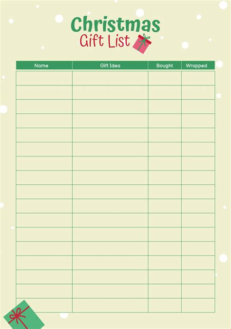 Christmas Lists