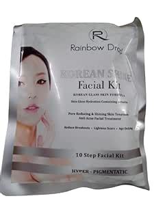 RAINBOW DROP KOREAN SHINE FACIAL KIT KOREAN GLASS SKIN FORMULA 10 STEP ...