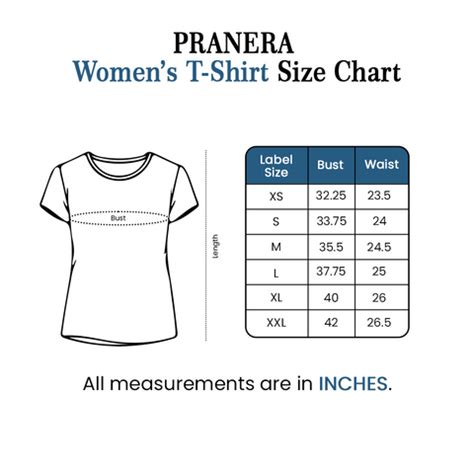 Size Chart - WOMENS TOPS – Pranera