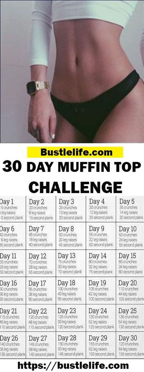 30 DAY MUFFIN TOP CHALLENGE #fatlossdiet in 2020 | Workout for flat ...