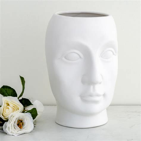 Buy Galaxy Face Embossed Porcelain Vase -19 cm L x 16 cm W x 25 cm H ...