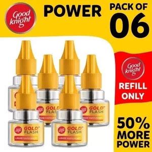 Good Knight Gold Flash Mosquito Vaporiser Refill 6 Pack Mosquito ...