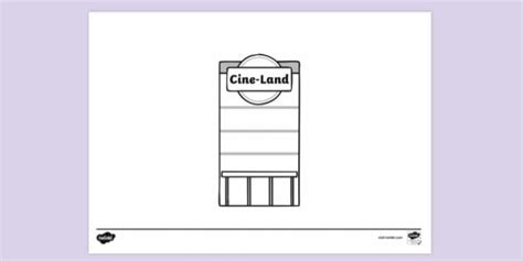 Cinema Map Icon | KS1 Colouring Sheets | Twinkl Resources