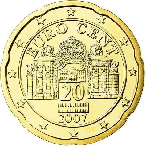 Twenty Euro Cents 2007, Coin from Austria - Online Coin Club