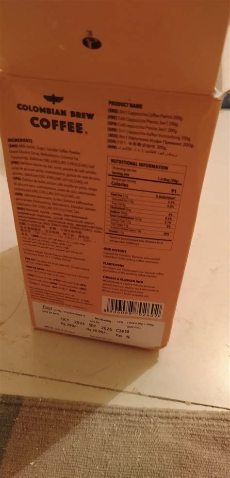 COLOMBIAN BREW COFFEE Double Chocolate Mocha Instant Coffee Powder, No ...