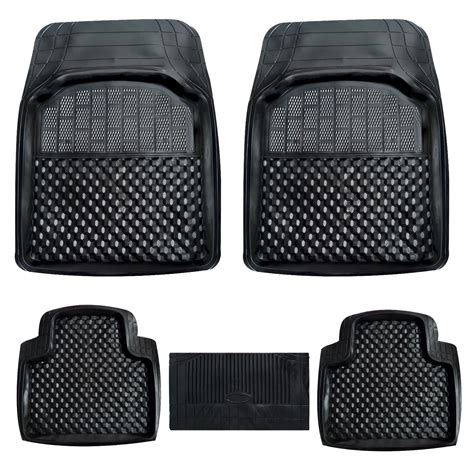 Buy Woscher 501D Car Foot Mat - Set Of 5 In Black Color
