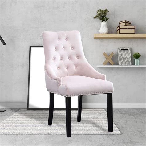 Buy 4HOMART Single Dining Room Chairs Armchairs Upholstered Fabric ...