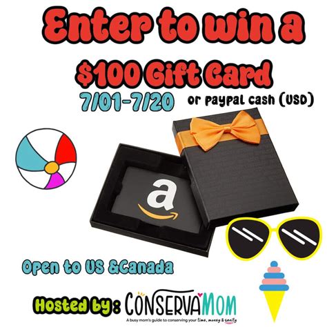 Enter to Win $100 Amazon Gift Card or Paypal Cash Giveaway - Ice Cream ...
