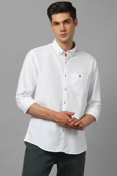 Buy Men White Slim Fit Solid Full Sleeves Casual Shirt Online - 883337 ...