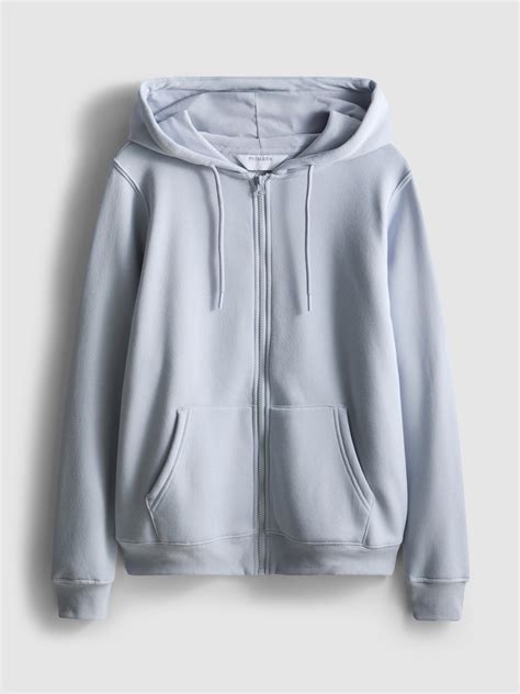 Womens Light Blue Zip-Up Hoodie | Primark