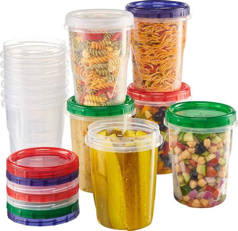 Amazon.com: ELEGANT DISPOSABLES 32 ounce Plastic Food Storage ...