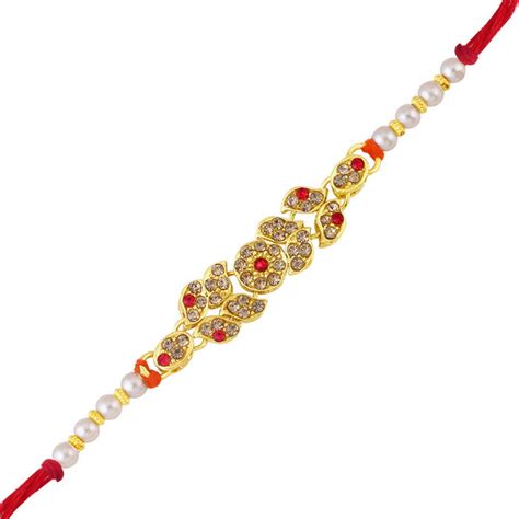 Sukkhi Divine Gold Plated Rakhi for Brother with Roli chawal and Greet ...