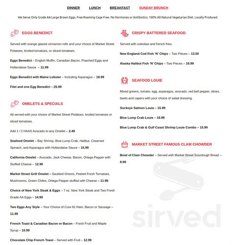 Market Street Grill & Oyster Bar - Cottonwood menus in Cottonwood ...