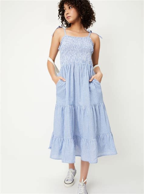 Buy Kalki x Max Women Smocked Tiered Dress Online at just Rs. 1299.0 ...
