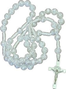 Divine Creations Rosary White Roses Rosary for First Holy Communion ...