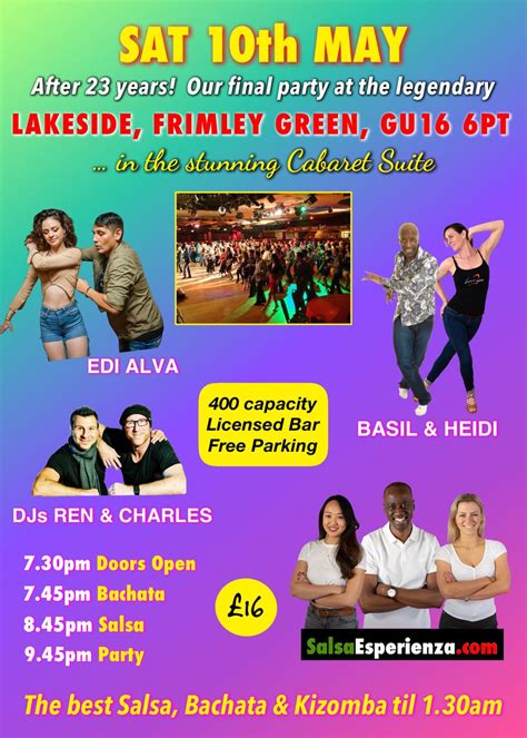 Farewell SBK Party at Lakeside, Frimley Green - SAT 10th MAY - EDI ALVA ...