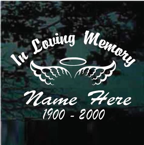 Image result for In Loving Memory Back Window Decals