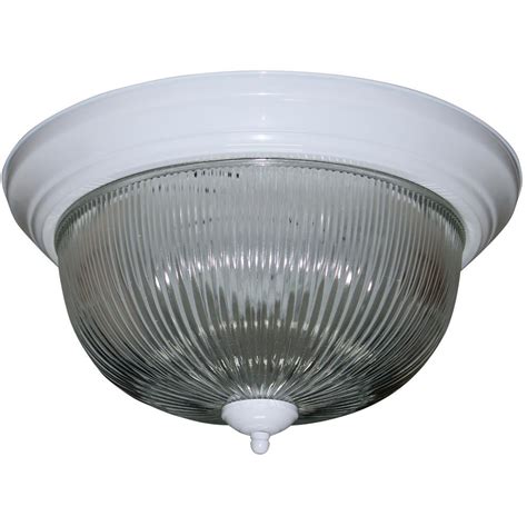 MONUMENT Holophane Dome Ceiling Fixture, White, 15-3/8 In., Uses 3 60 ...