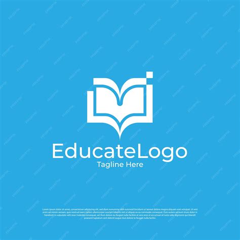 Vector pixel book reading logo design concept creative education logo ...