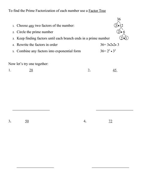 Prime Factorization Tutorial Lesson 的图像结果